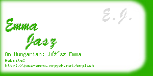 emma jasz business card